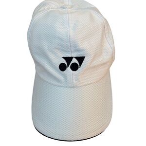 Yonex Mesh White Cap with Black Logo